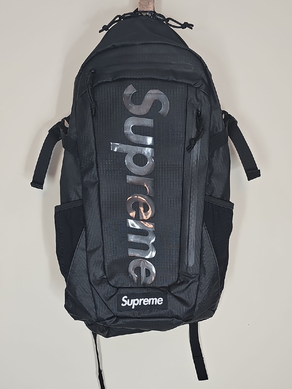 Supreme Backpack SS21 Black Transparent Logo Window Streetwear Hypebeast